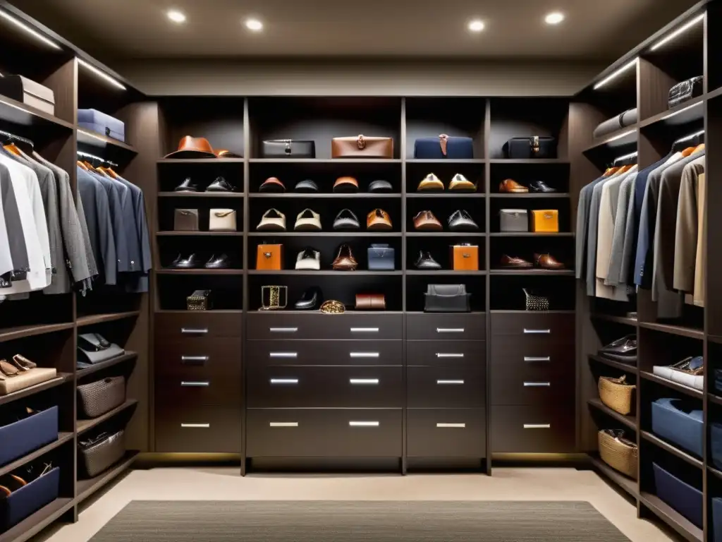 Closet de accesorios masculinos para expresar identidad