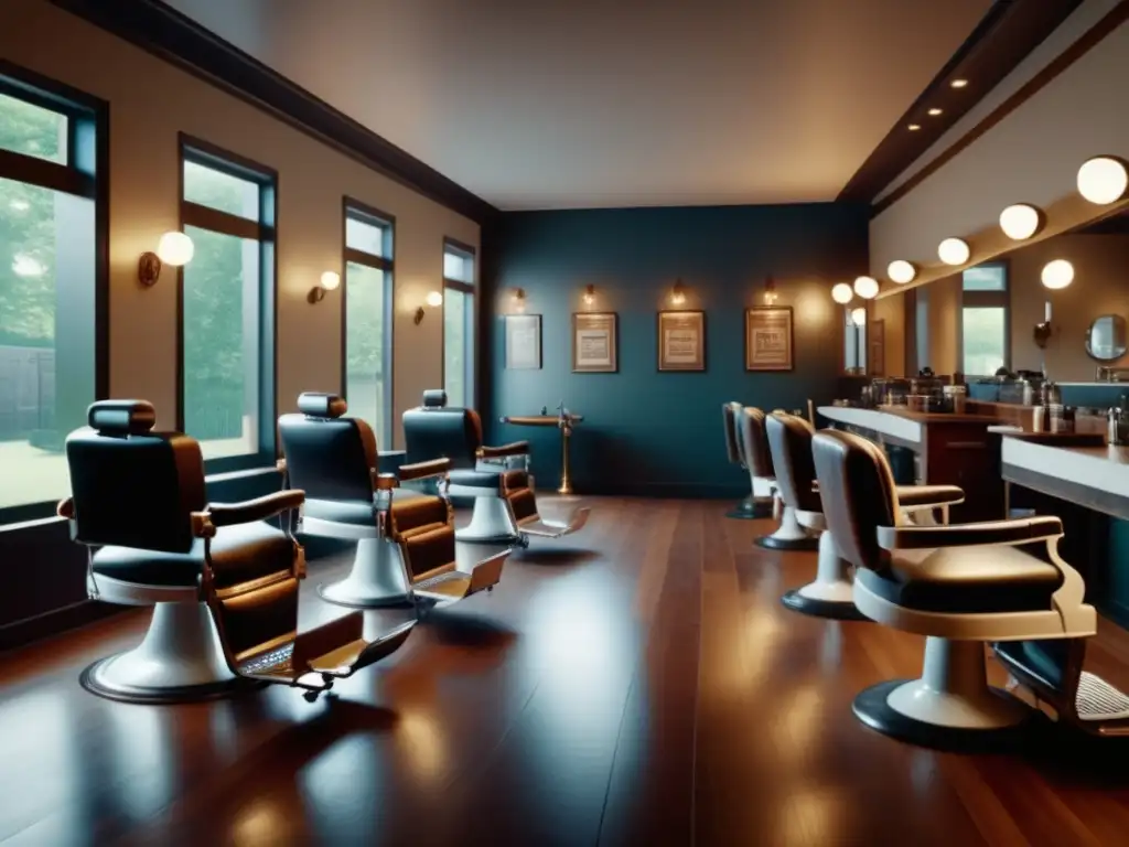 Evolución formación barbería tiempo: Tradición, modernidad y profesionalismo en la imagen de una barbería 8k ultradetallada