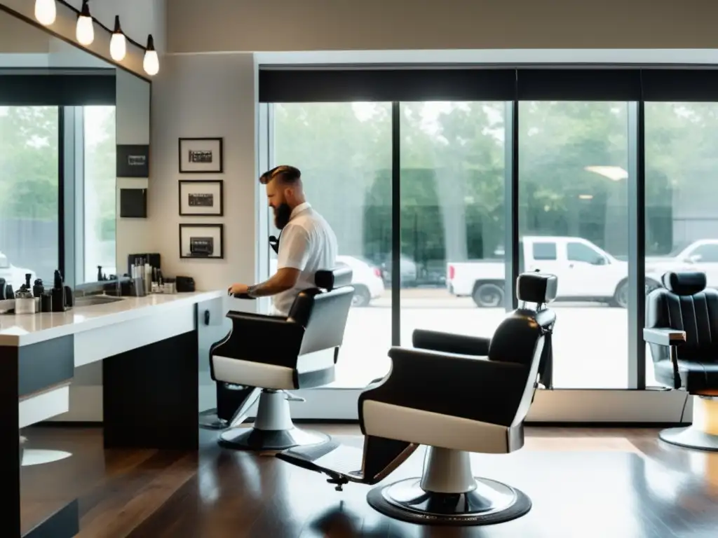 Barbería moderna con tendencias afeitado masculino moda