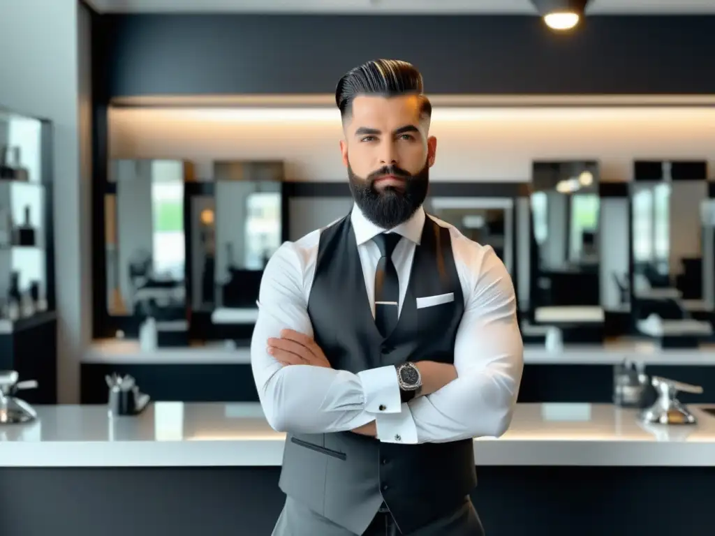 Barbero moderno destaca tendencias en barbería masculina