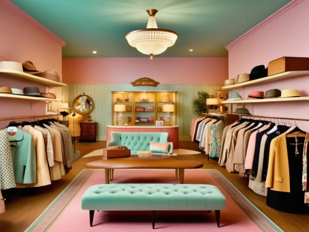 Tienda vintage con moda masculina de tendencias Wes Anderson