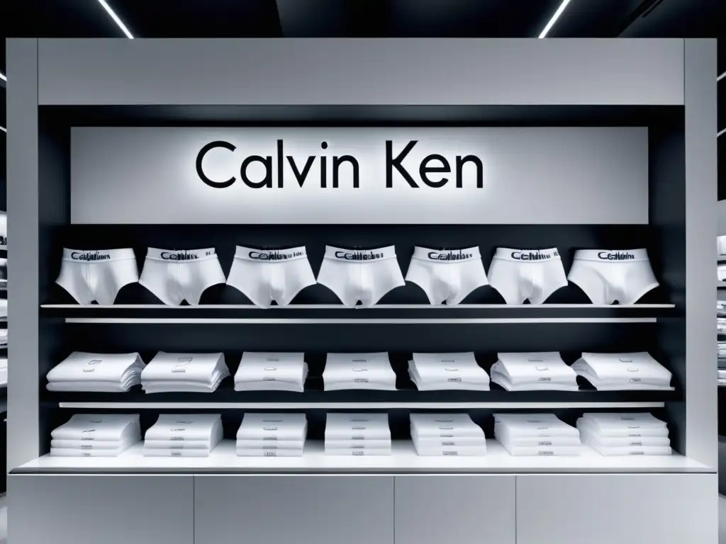 Tendencias moda interior masculina Calvin Klein en imagen de colección de ropa interior elegante, minimalista y detallada en 8k