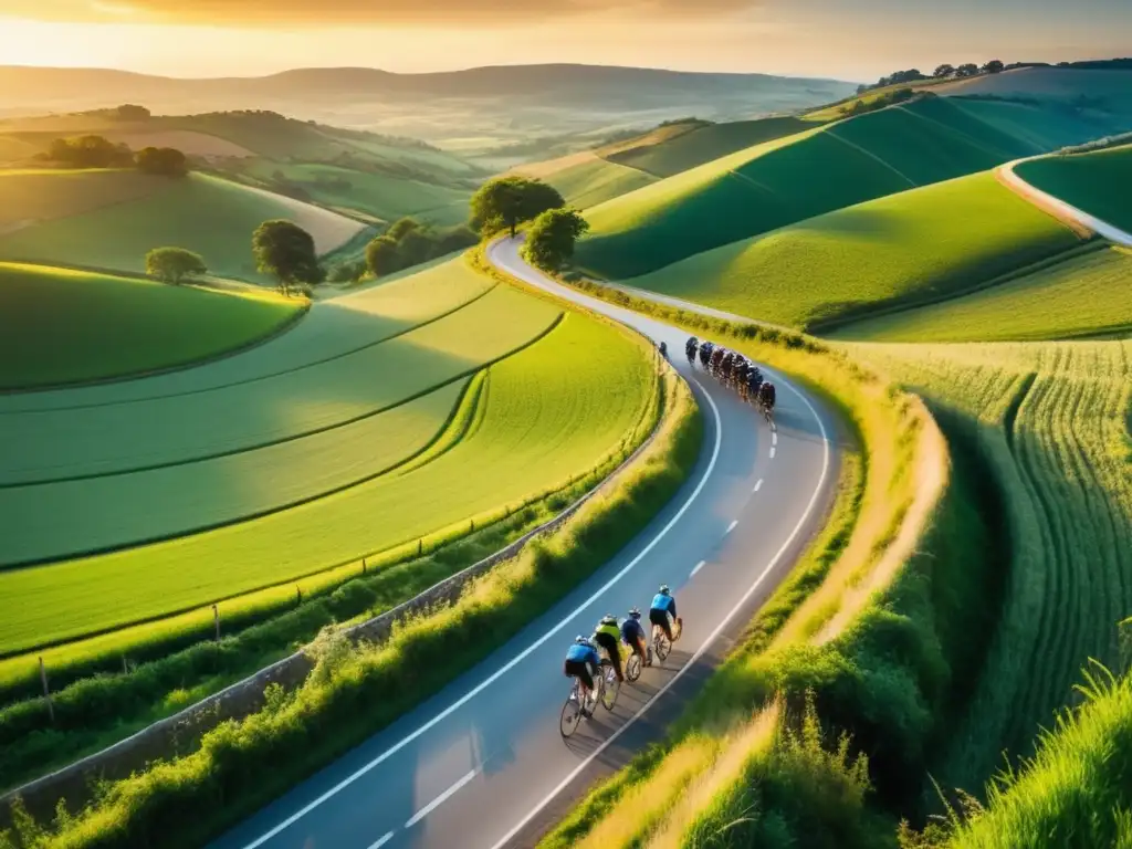 Ciclistas hombres disfrutando los beneficios del ciclismo en un hermoso paisaje rural