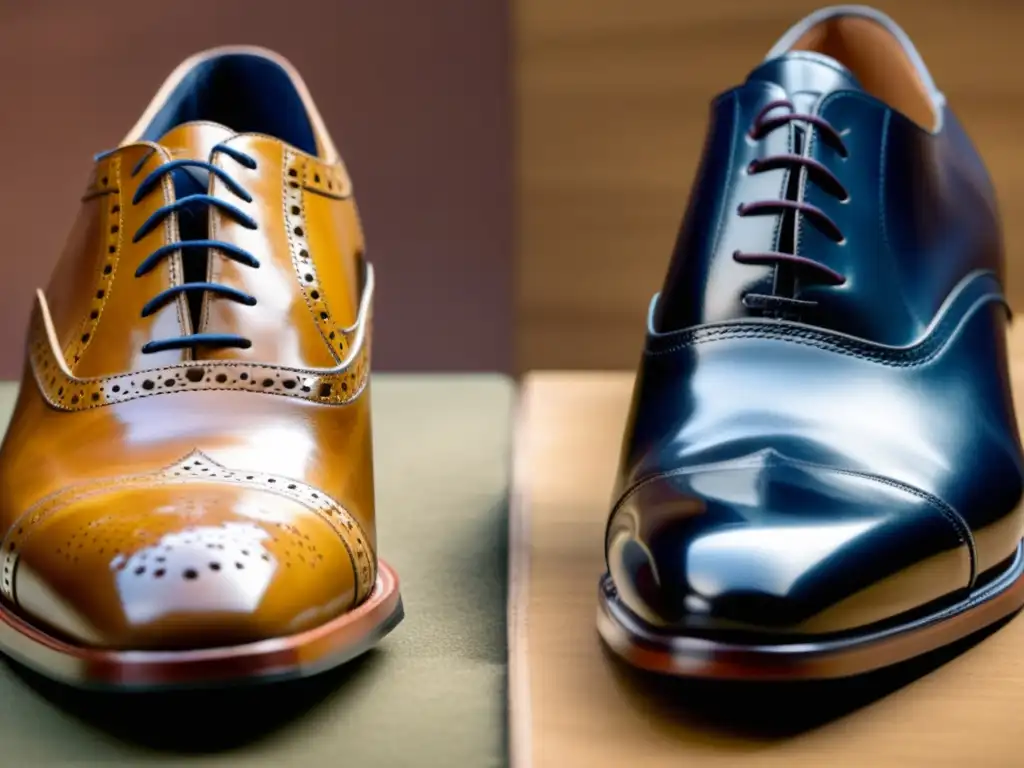 Diferencia Zapatos Oxford y Derby: Comparación visual, elegancia cerrada vs