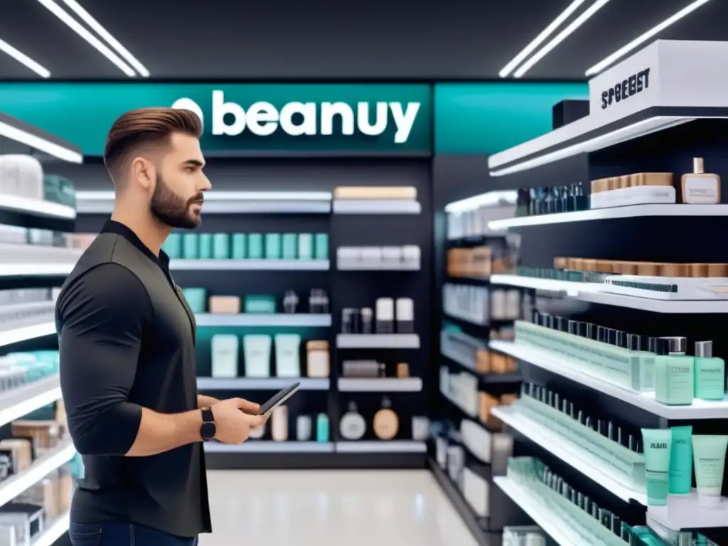 Comparación entre tienda física y online de productos de belleza masculina