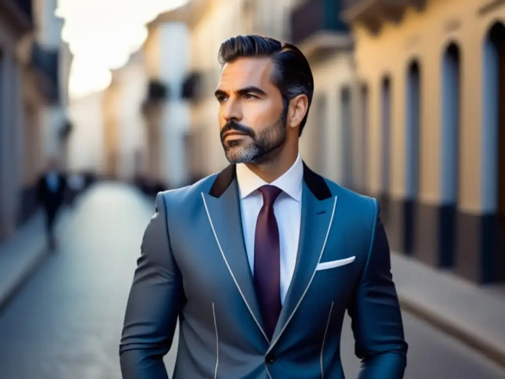 Hombre confiado y estilizado, reflejo del poder del estilo masculino para mejorar la autoestima