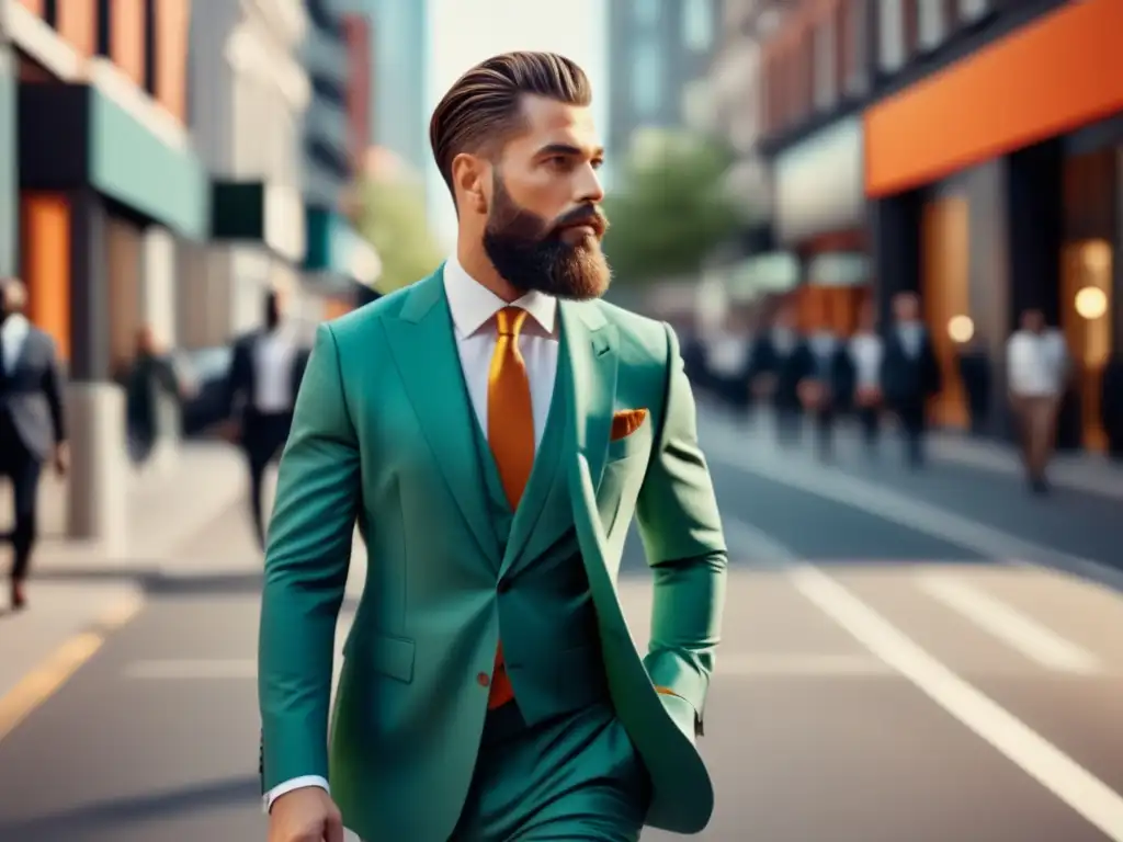 Hombre moderno en ciudad sostenible, moda y estilo - Marcas de moda sostenible para hombres