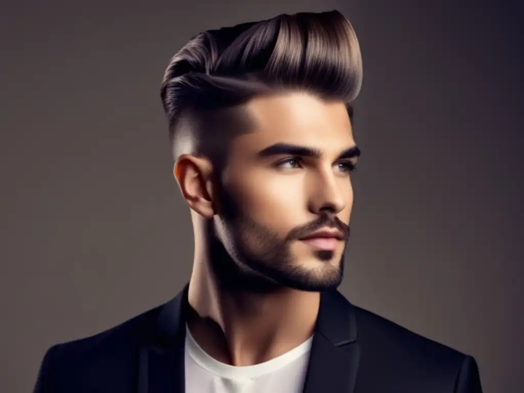 Corte de pelo bajo mantenimiento para hombre en estudio profesional