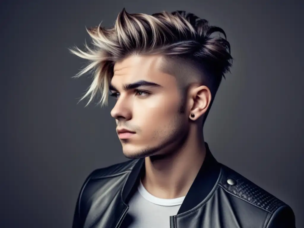 Corte de pelo masculino moderno con estilo trendy y texturizado