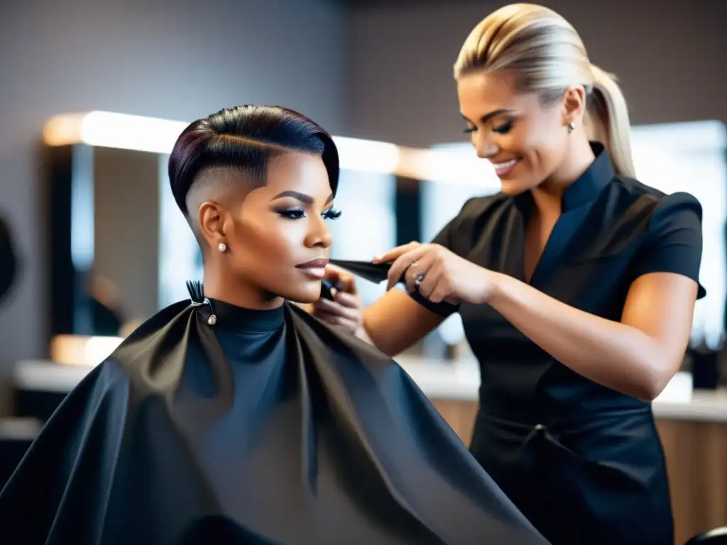 Estilista profesional cortando el pelo con precisión - Cuidados para mantener corte de pelo fresco