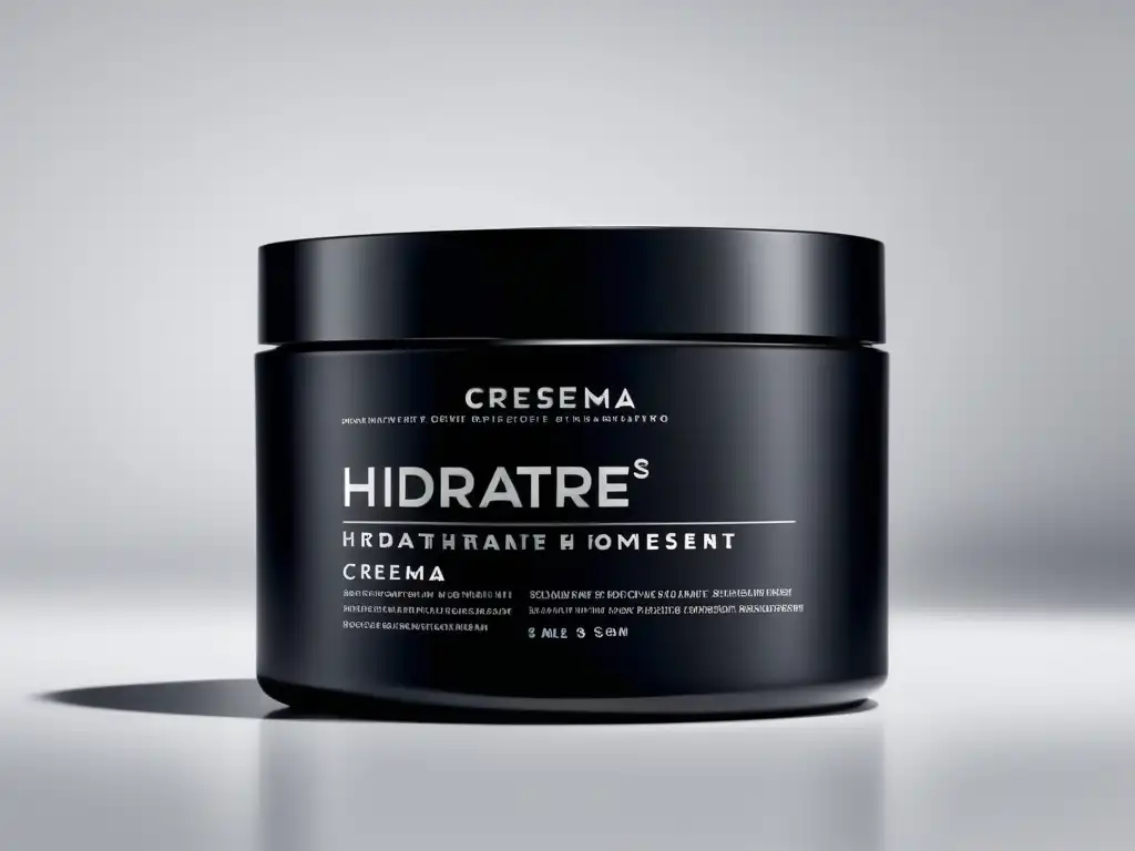 Crema Hidratante para Hombres Modernos - Envase elegante y minimalista en negro mate con toques metálicos