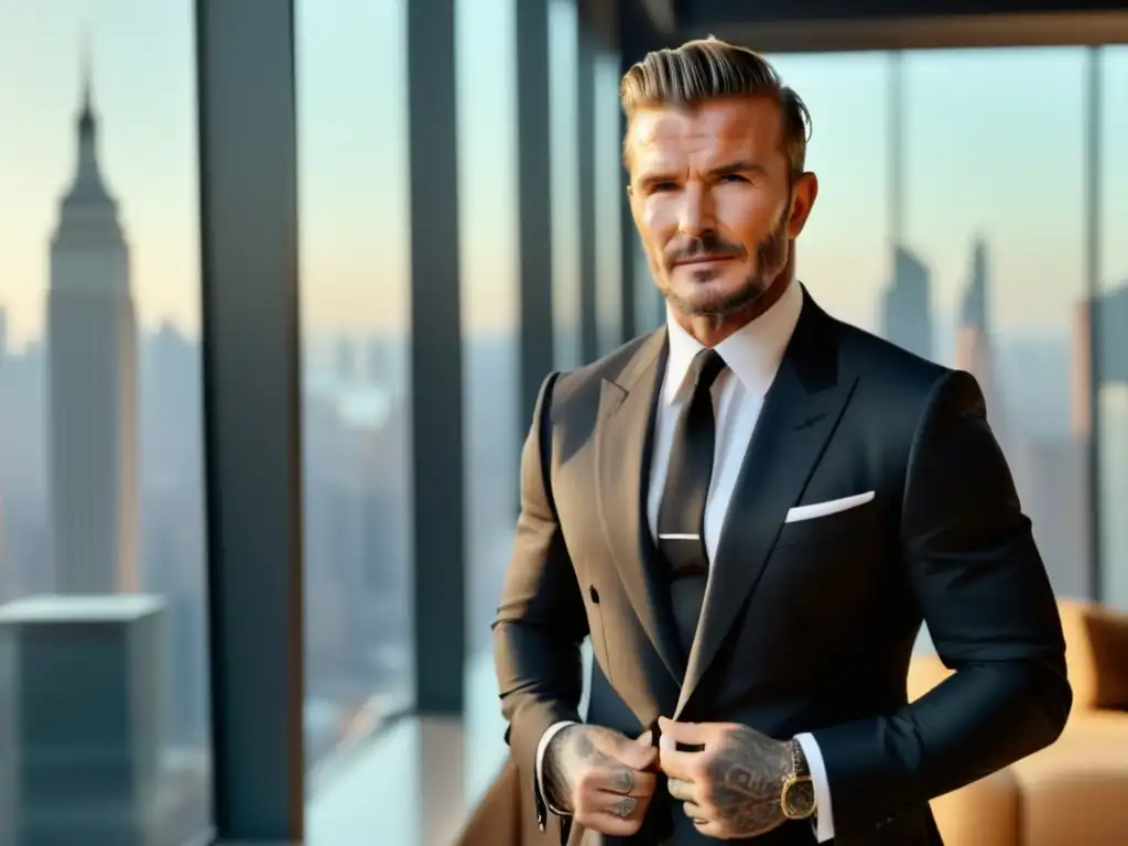 David Beckham, estilo y moda masculina en una imagen 8k impresionante