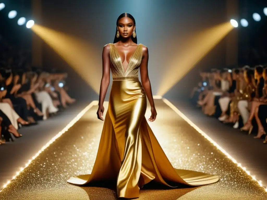 Desfile moda dorado: Significado psicológico del color dorado en moda