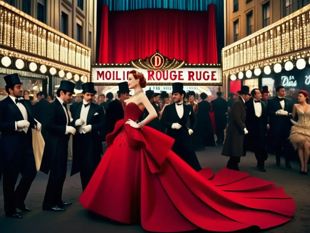 Estética de Moulin Rouge influenciada por Dior