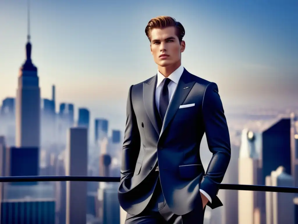 Tendencias moda masculina Dior: renovación del traje impecable y elegante en una ciudad contemporánea