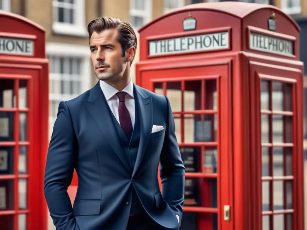 Un elegante caballero británico muestra tendencias de moda masculina estilo británico