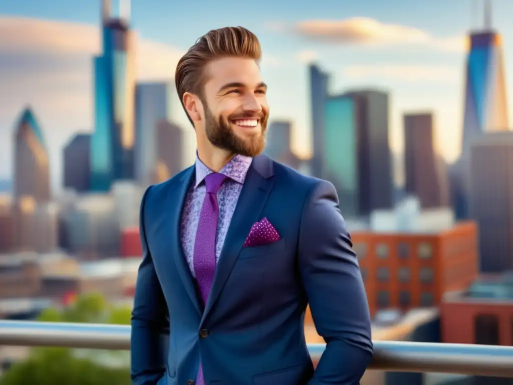 Consejos moda masculina juvenil: joven elegante en la ciudad