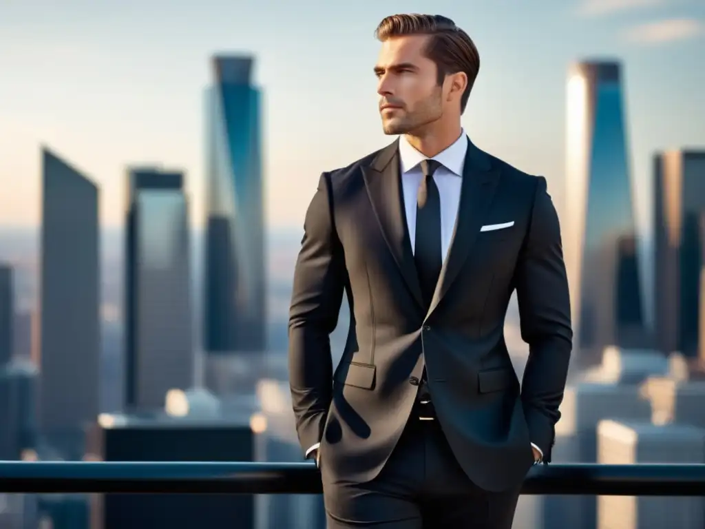 Elegancia y estilo masculino en negro