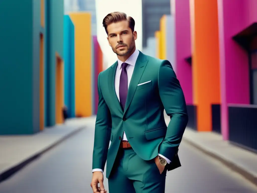 Hombre con estilo desafiando estereotipos en moda masculina auténtica