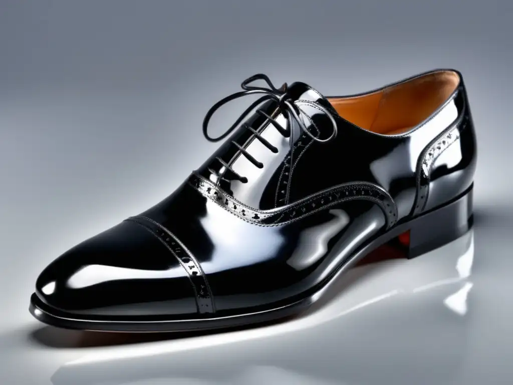 Zapatos formales imprescindibles para hombres, elegantes y sofisticados, de charol negro brillante con acabado de alta calidad