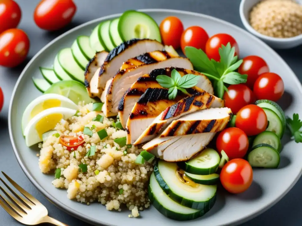 Ensalada de quinoa con pollo a la parrilla: Alimentos saludables para hombres modernos