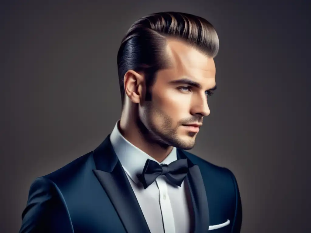 Peinado elegante para hombres con entradas, confianza y estilo