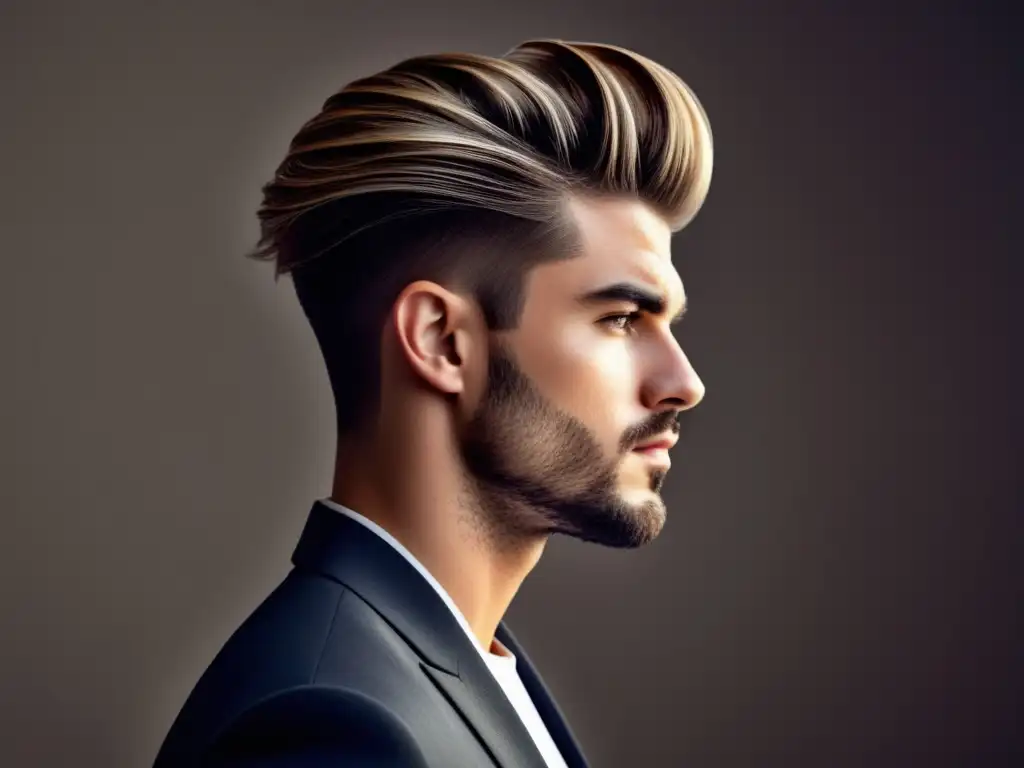 Peinado de hombre con cabello grueso, moderno y sofisticado