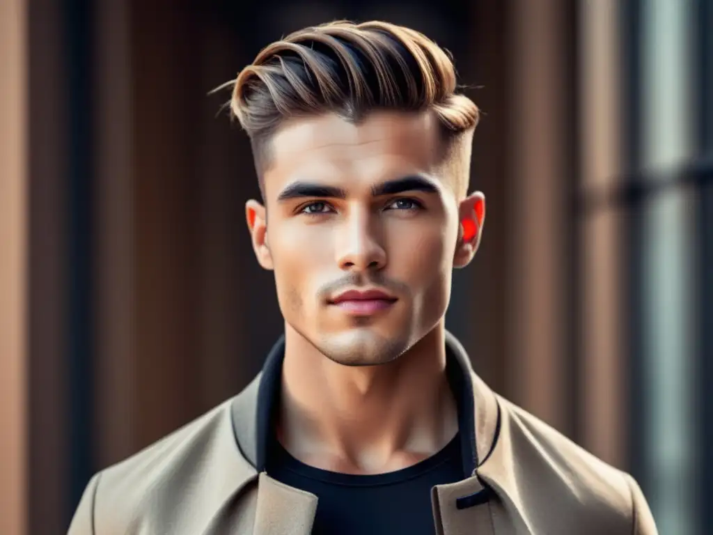 Corte de pelo masculino moderno con estilo urbano