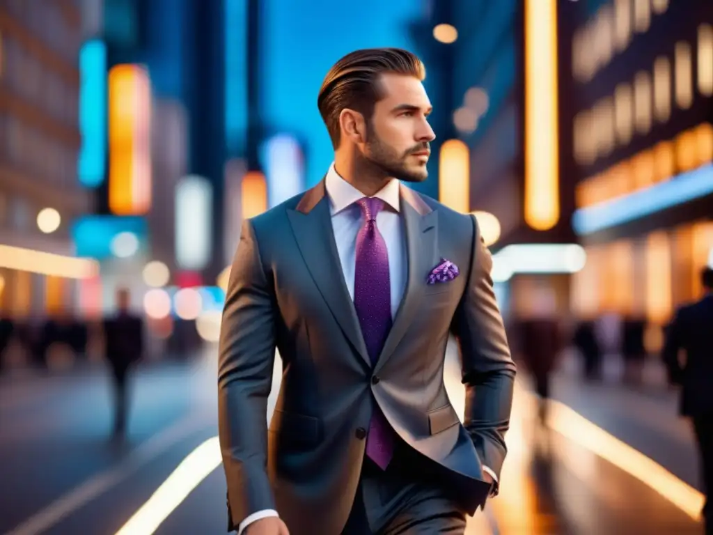 Hombre elegante caminando por la ciudad, reflejando la importancia del estilo personal en moda masculina