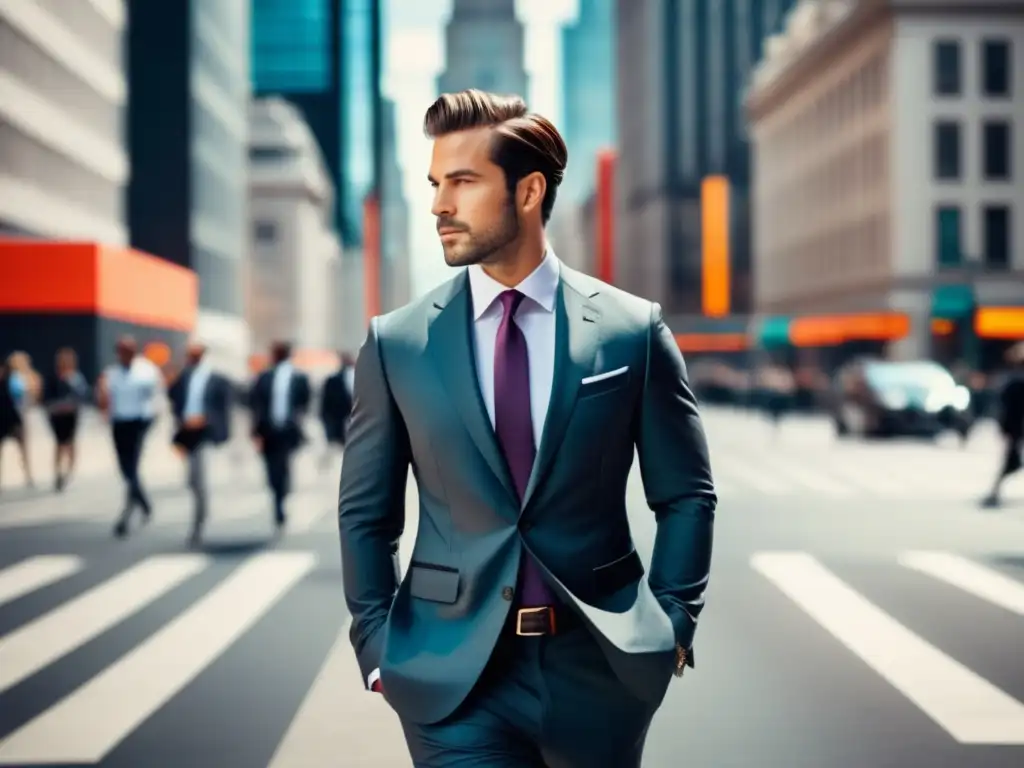 Hombre elegante con estilo personal, impacto en identidad y atención (Importancia del estilo personal en hombres)