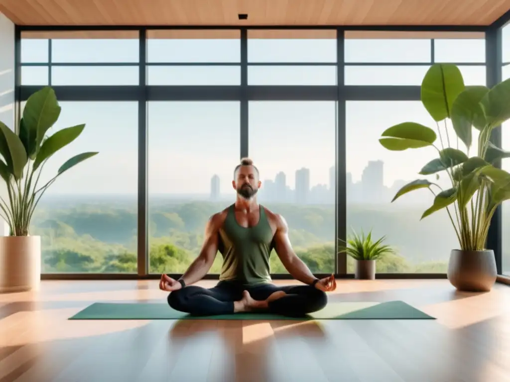 Equipamiento yoga hombres modernos