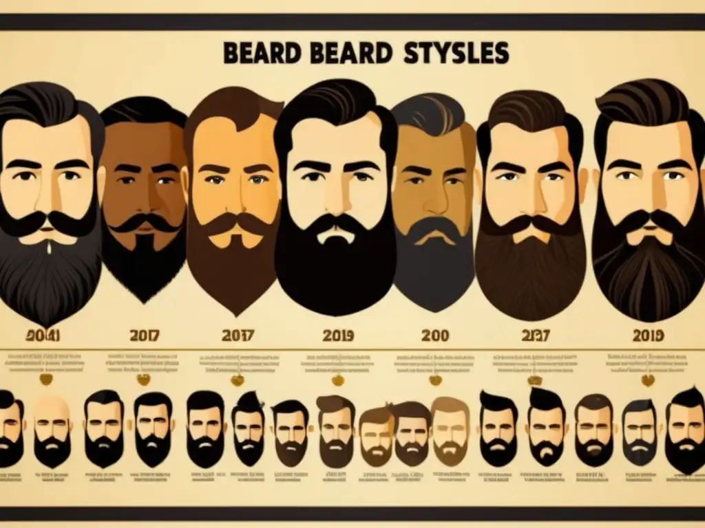 Tendencias de estilos de barba históricos