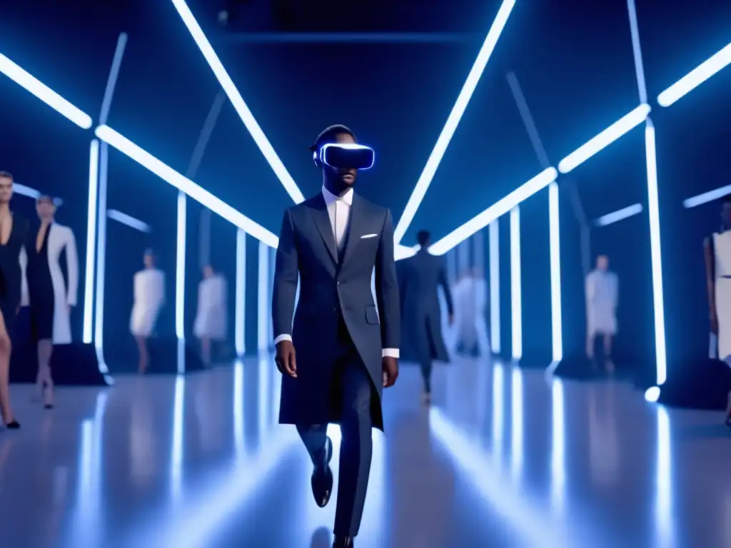 Impacto de la realidad virtual en la moda masculina: desfile de alta costura con modelos virtuales y diseño vanguardista