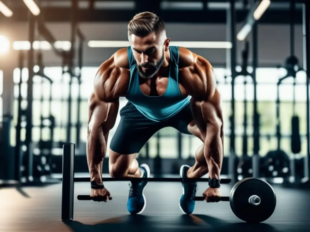 Hombre atlético en gimnasio mostrando beneficios de la flexibilidad en hombres