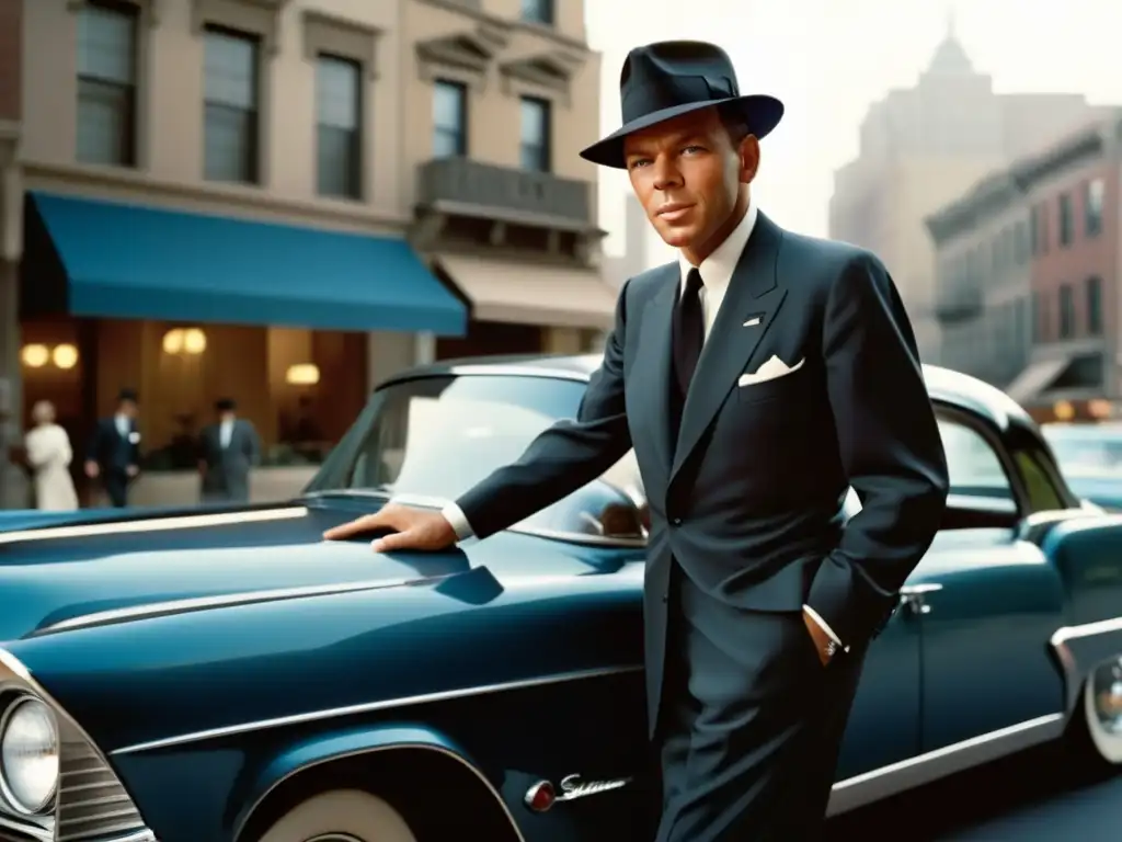 Influencia de moda masculina de Frank Sinatra con estilo atemporal y elegante