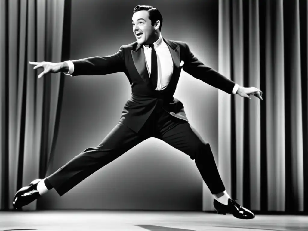 Estilo de Gene Kelly para hombres en un clásico en blanco y negro: elegancia, pasión y gracia