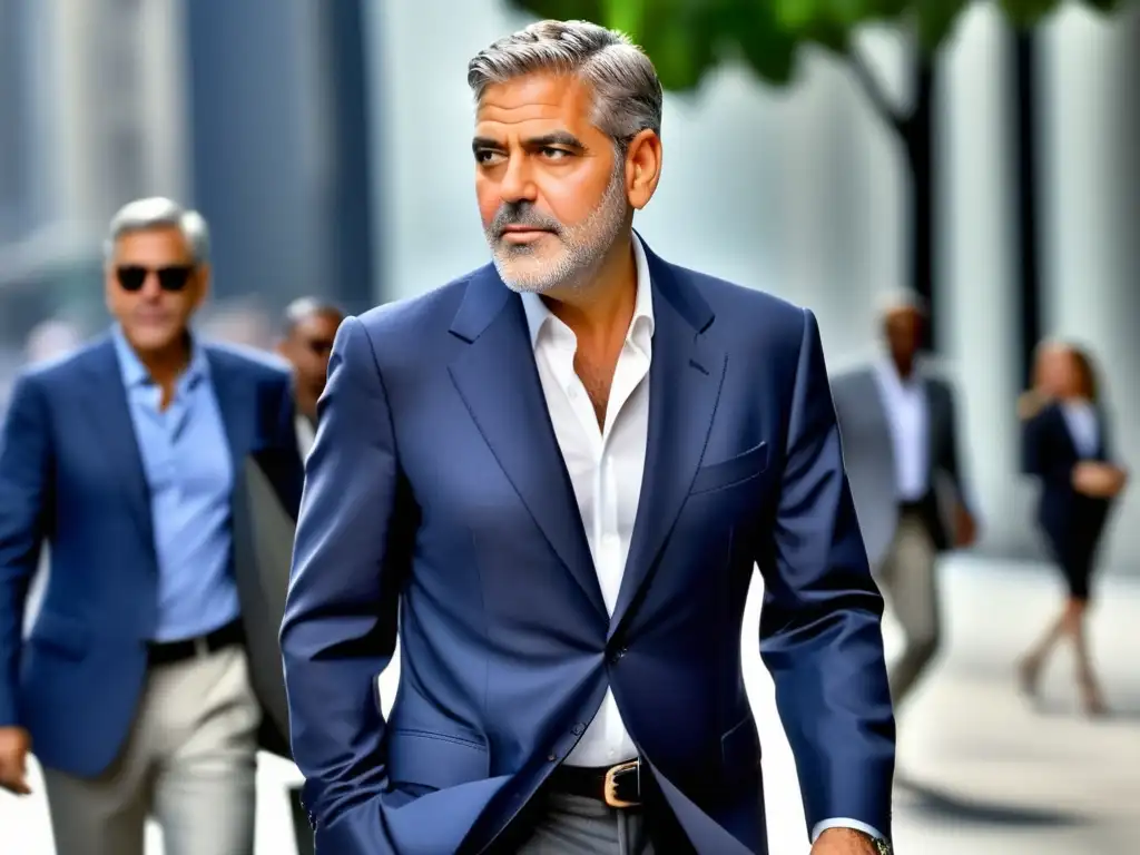 Estilo sofisticado George Clooney moda en urbano contemporáneo