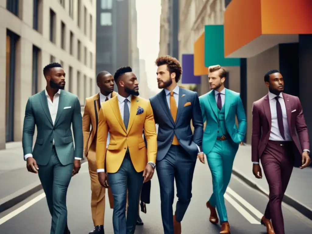 Moda masculina y filantropía: tendencias solidarias con hombres elegantes en trajes sostenibles, apoyando causas sociales