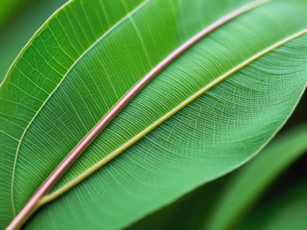 Hoja verde tejida con textiles orgánicos y sostenibles, reflejando la belleza y la moda masculina sin químicos