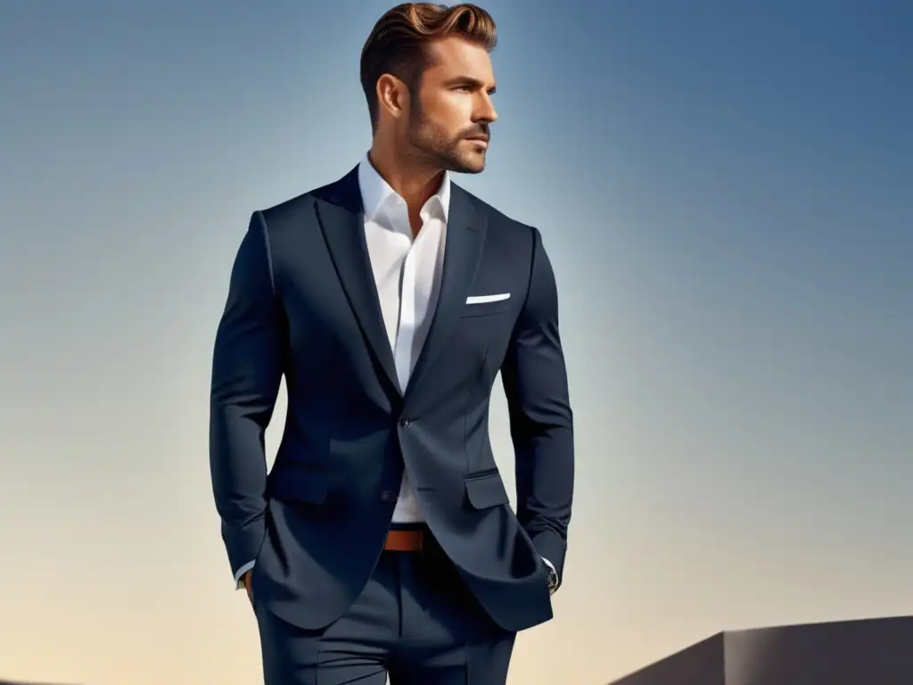 Hombre moderno en traje activewear en entorno profesional - Consejos de estilo activewear masculino