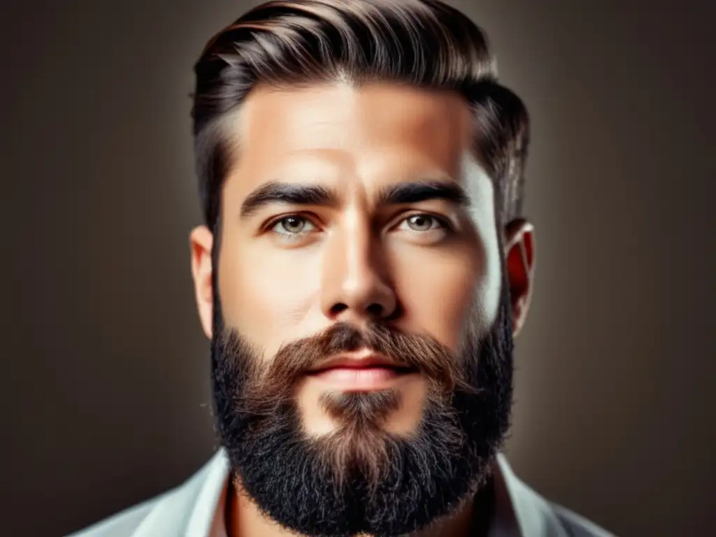 Hombre con barba bien cuidada, producto para cuidado barba hombre