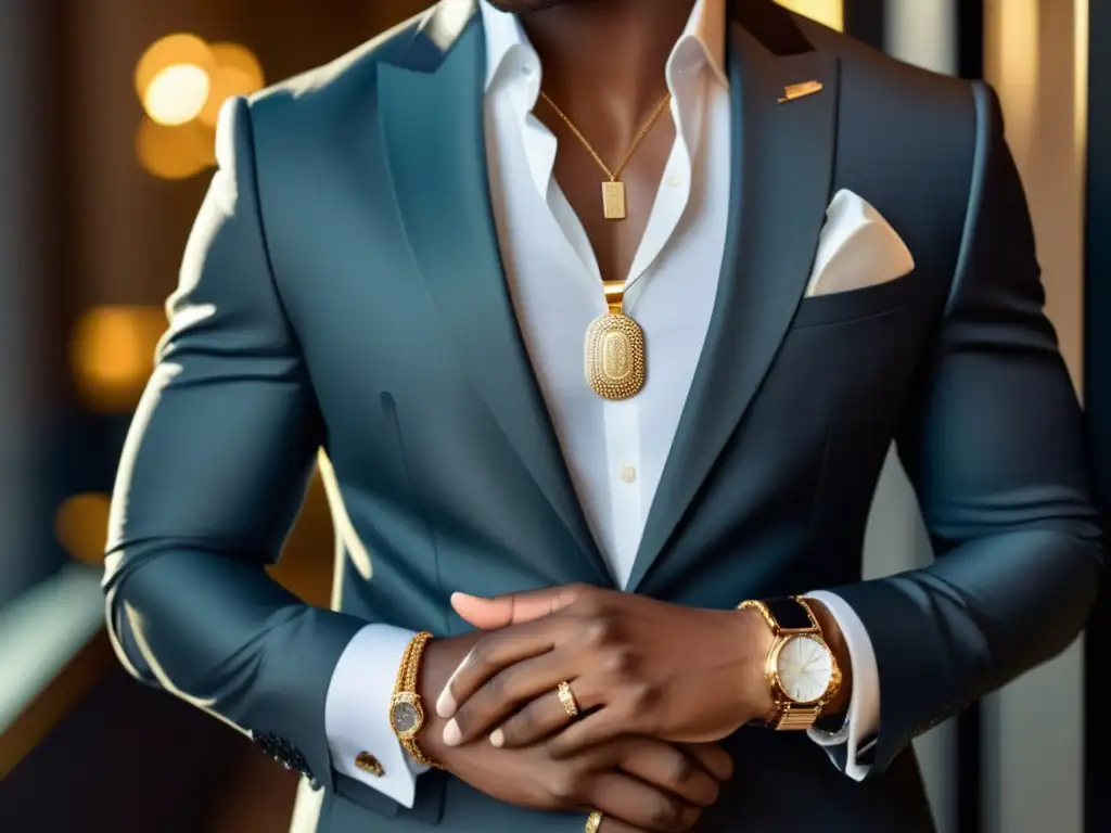 Hombre elegante con accesorios: Guía combinación accesorios outfit hombres