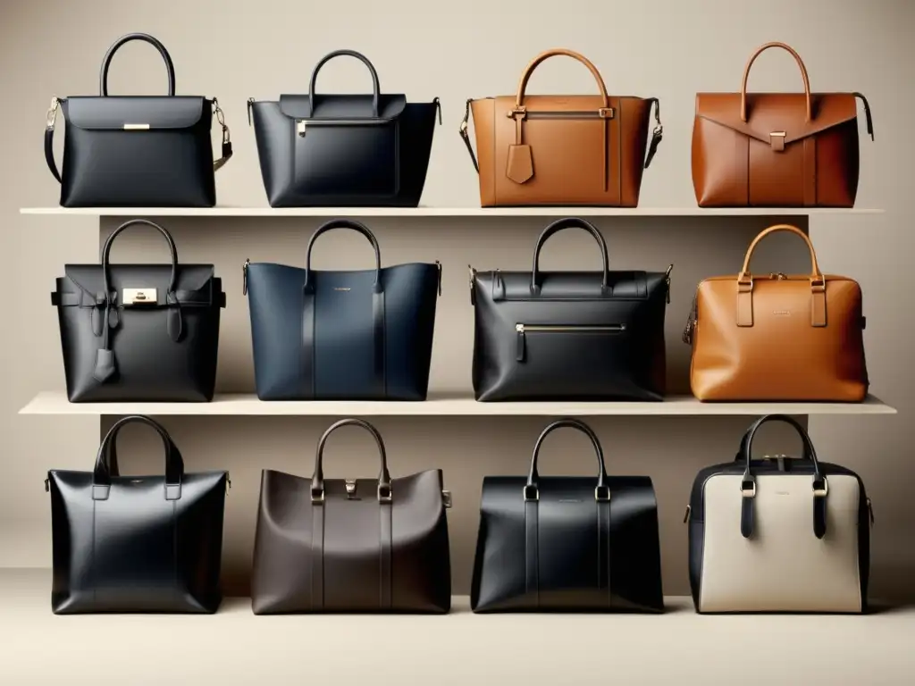 Bolsos de hombre tendencia moda: colección elegante y moderna de bolsos masculinos en una imagen de alta resolución