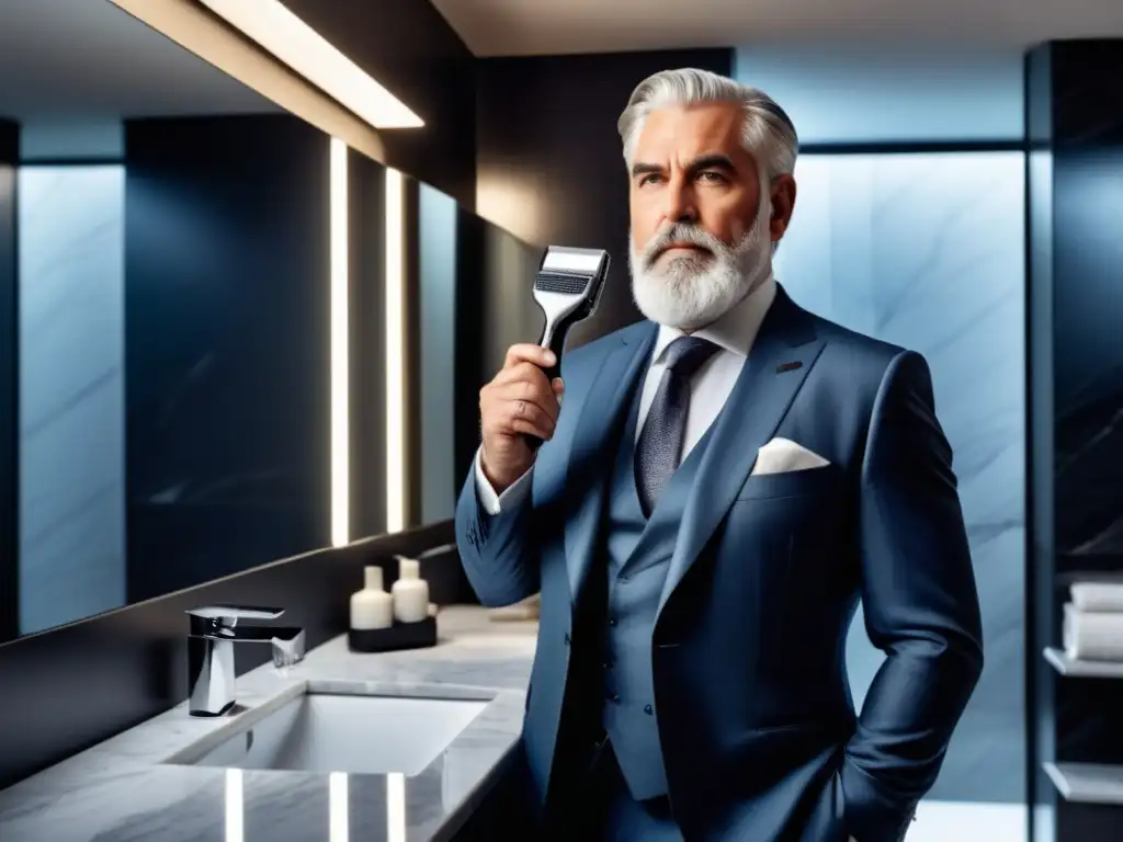 Hombre elegante de tercera edad, estilo masculino y cuidado personal