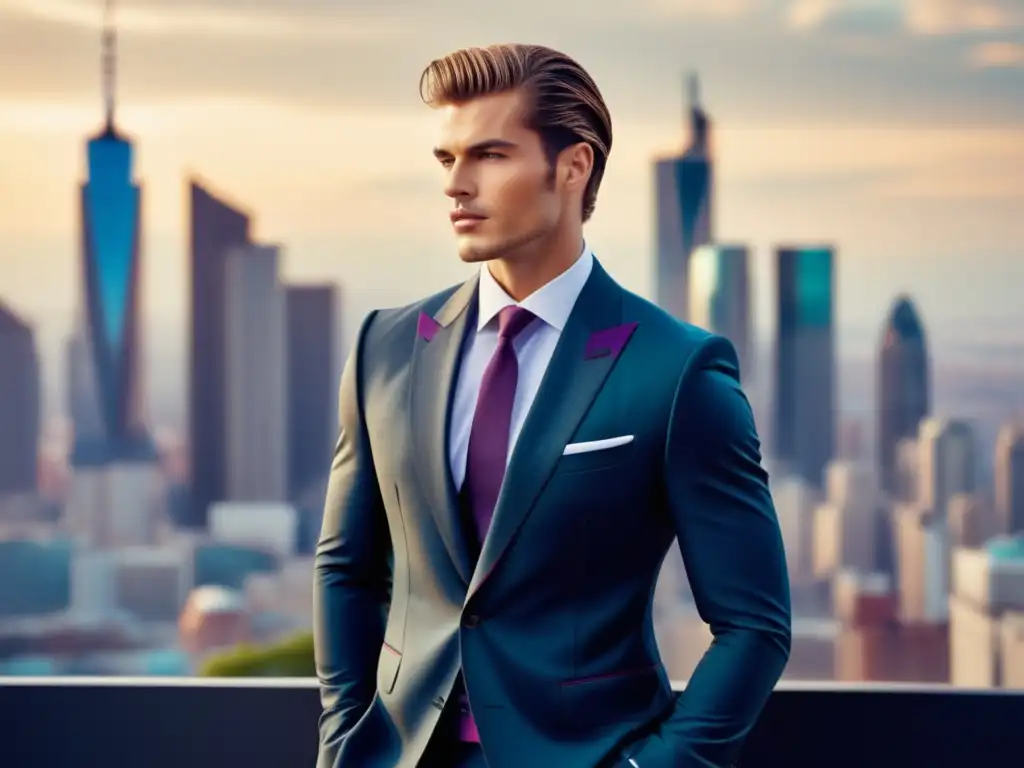 Modelo masculino elegante en la ciudad: Importancia de la imagen en publicidad y moda masculina