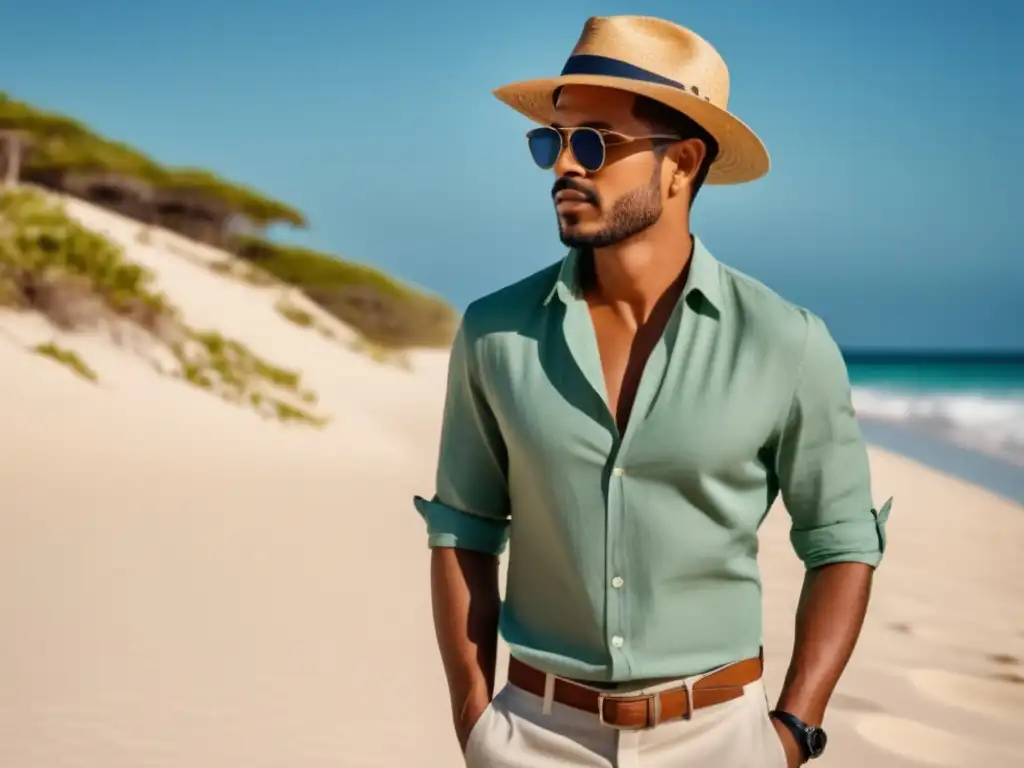 Ropa de playa para hombres chic en una imagen impresionante