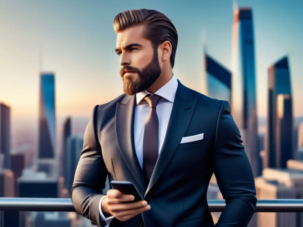 Hombre elegante en traje con estilo, ciudad urbana y moda masculina: Tendencias moda masculina posicionamiento