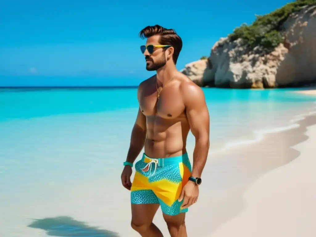 Moda masculina playa: hombre con estilo en la playa