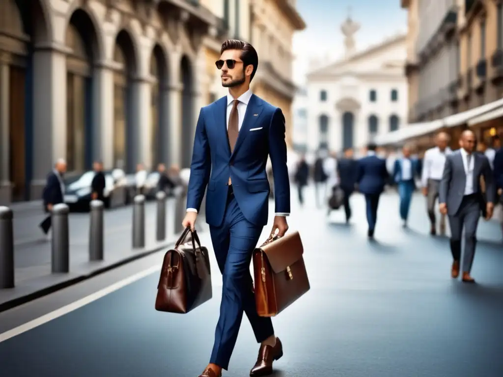 Estilo italiano: hombre elegante, traje azul marino, arquitectura italiana, moda masculina, tendencias