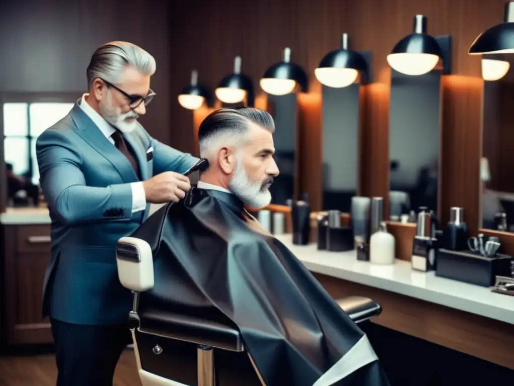 Importancia corte de pelo hombre mayor en barbershop